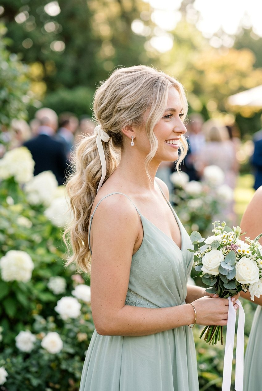 Low Ponytail Bridesmaid Hairstyle For Fine Hair - 20 bridesmaid low ponytail hairstyle - 20 bridesmaid low ponytail hairstyle