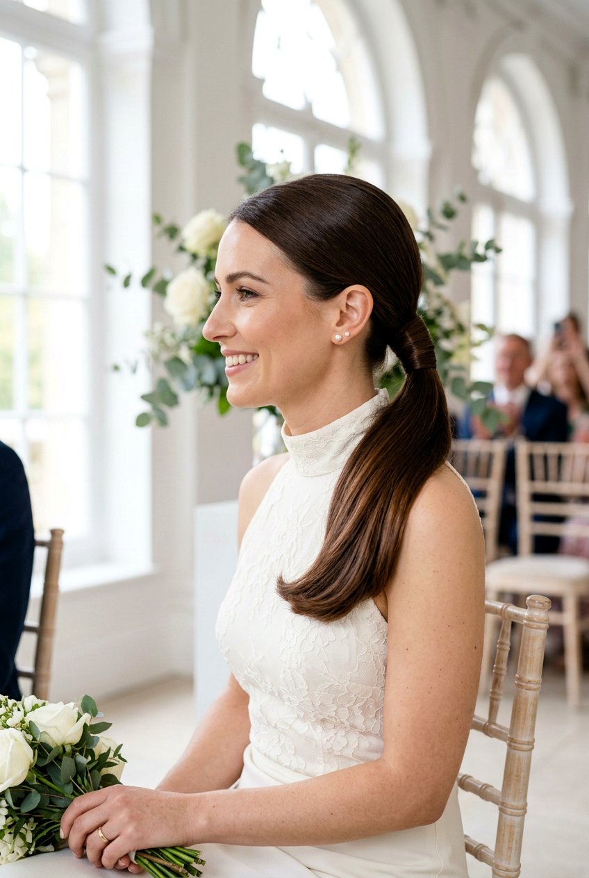 Low Ponytail Civil Wedding Hairstyle - 20 civil wedding hairstyles - 20 civil wedding hairstyles