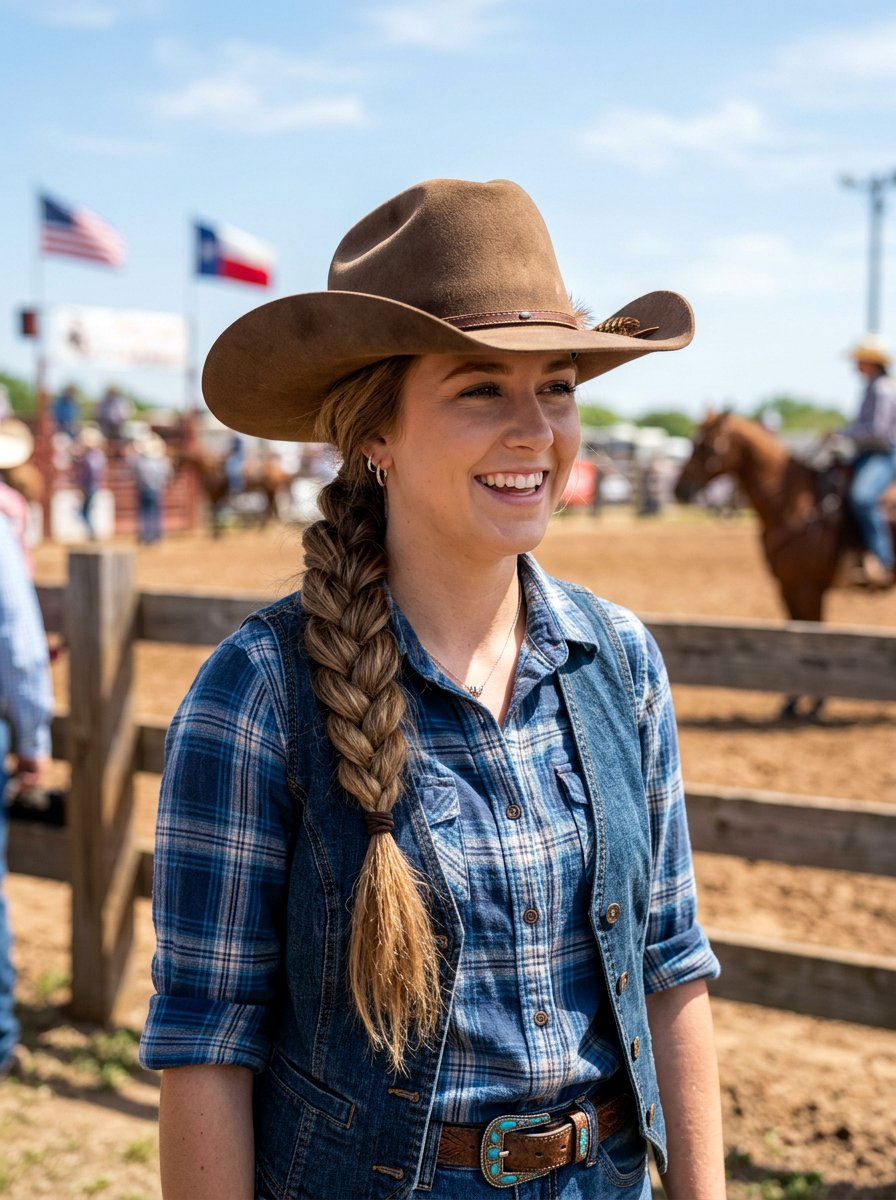 Low Ponytail Rodeo Braid - 20 rodeo hairstyles for women - 20 rodeo hairstyles for women