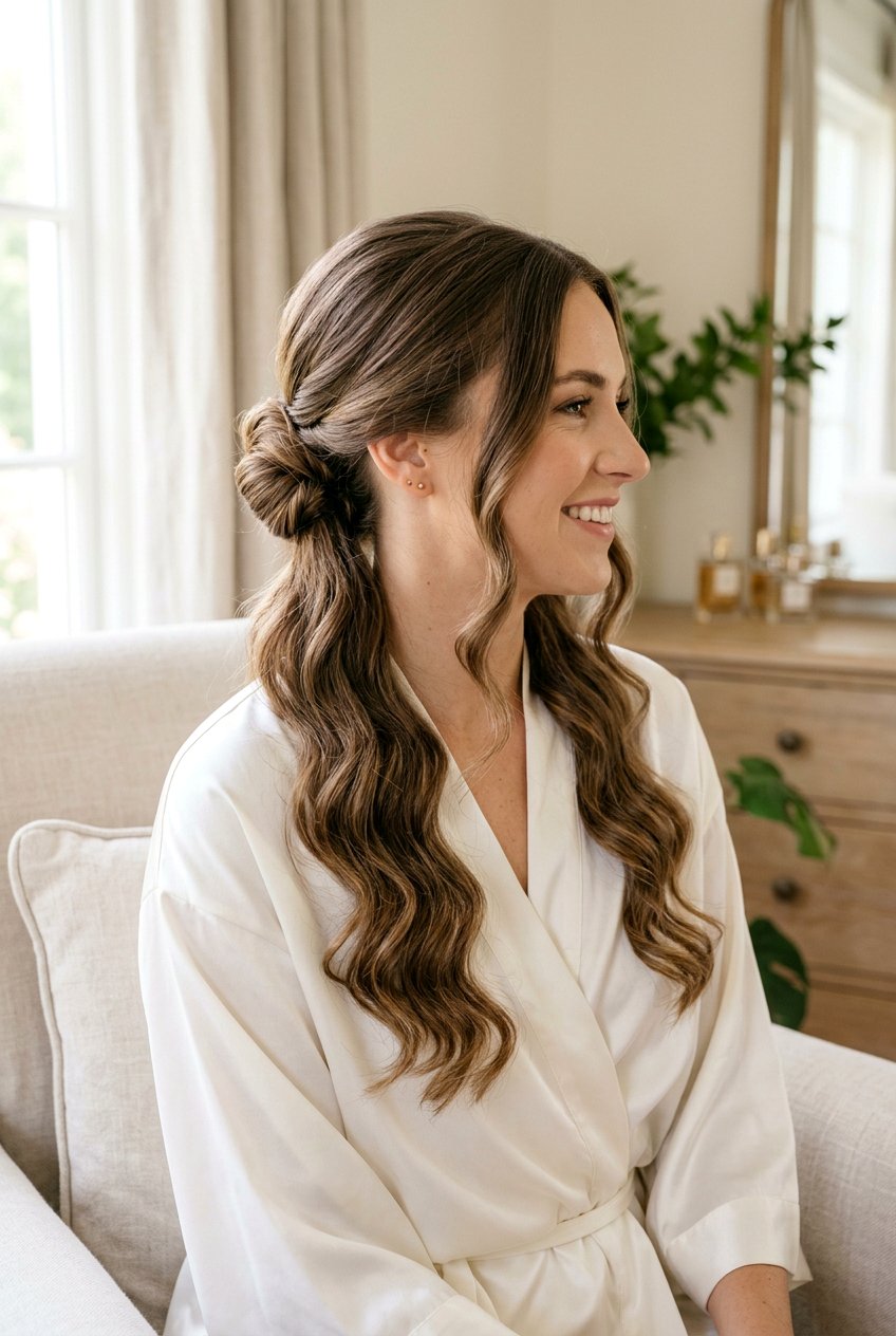 Low Ponytail Sock Bun - 20 sock bun curls overnight - 20 sock bun curls overnight