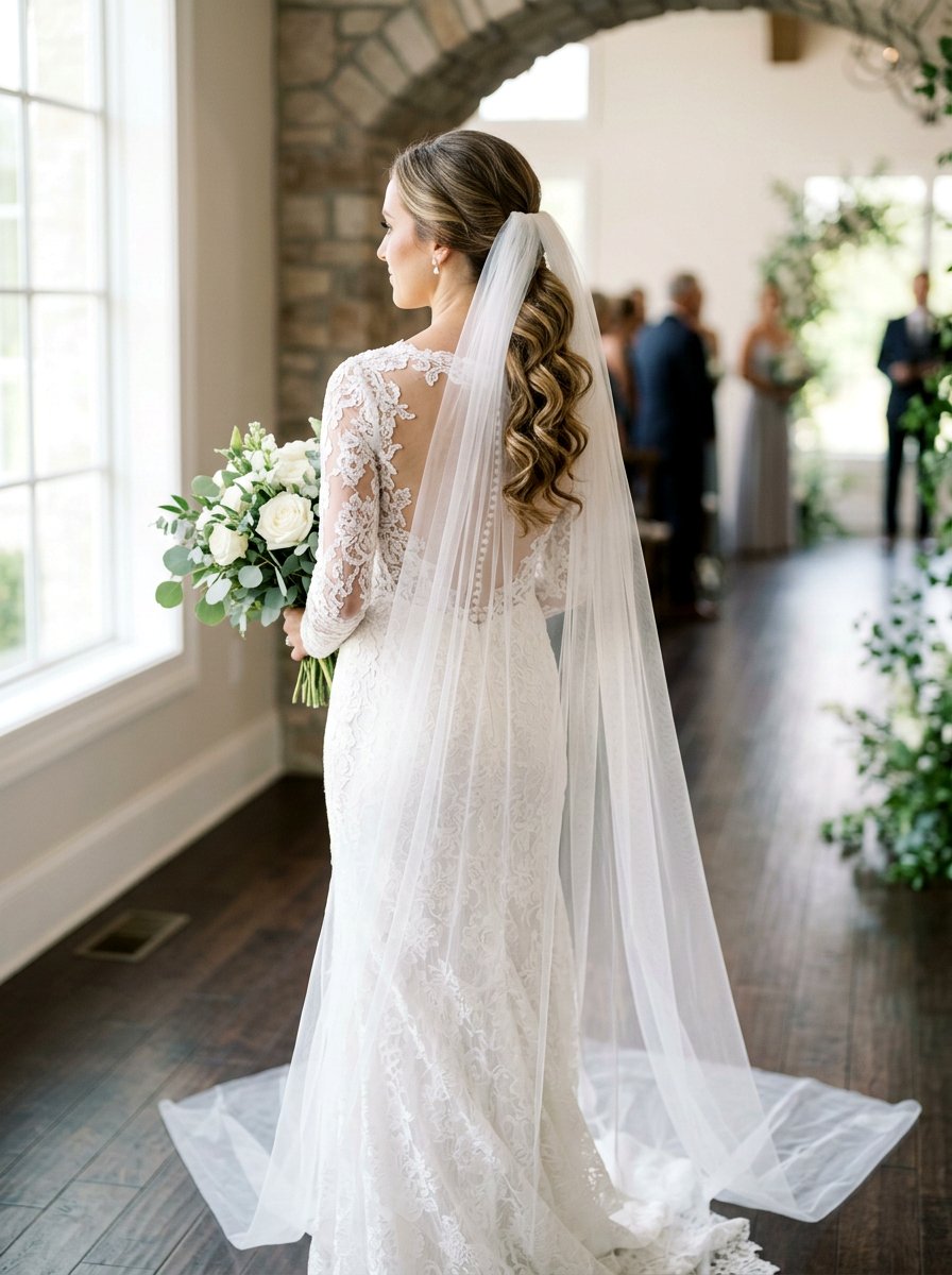 Low Ponytail Wedding Hair Veil - 20 wedding hairstyles with low ponytail - 20 wedding hairstyles with low ponytail