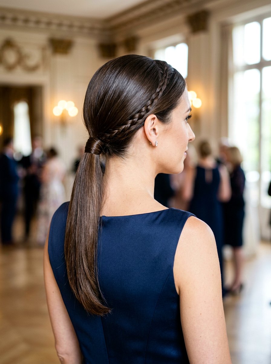 Low Ponytail With Braid - 20 prom ponytail with braid - 20 prom ponytail with braid