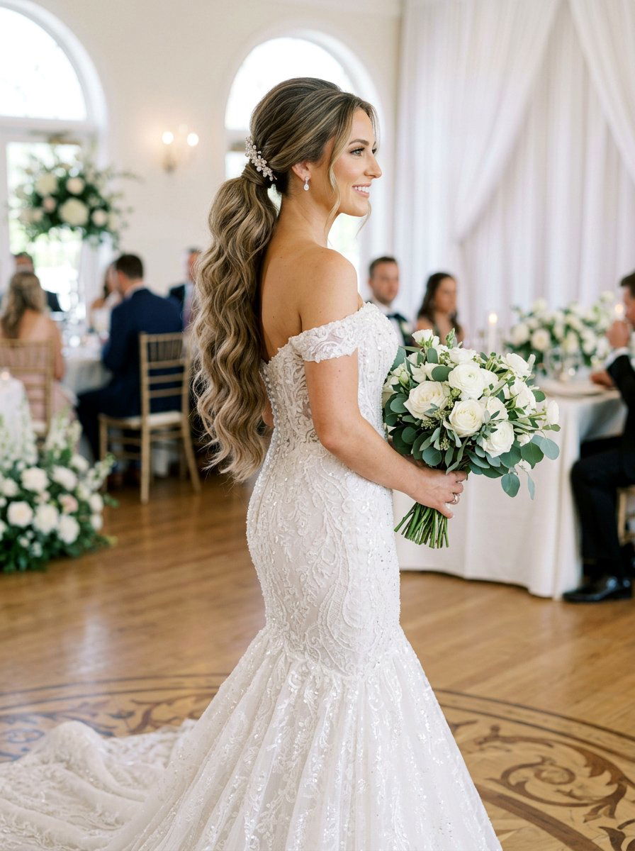 Low Ponytail With Extensions Wedding - 20 wedding hairstyles with low ponytail - 20 wedding hairstyles with low ponytail