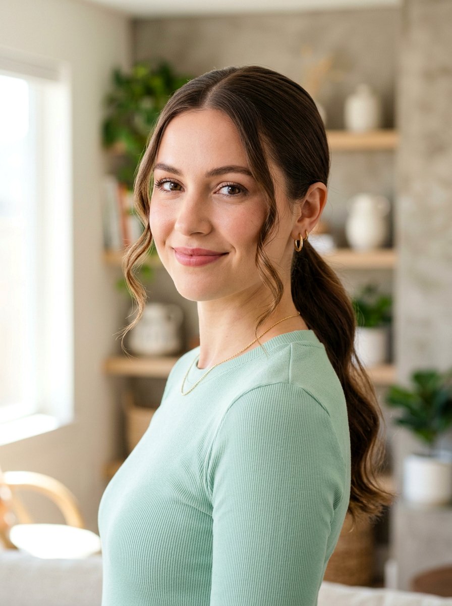 Low Ponytail With Face Framing Pieces - 20 neat job interview ponytail - 20 neat job interview ponytail