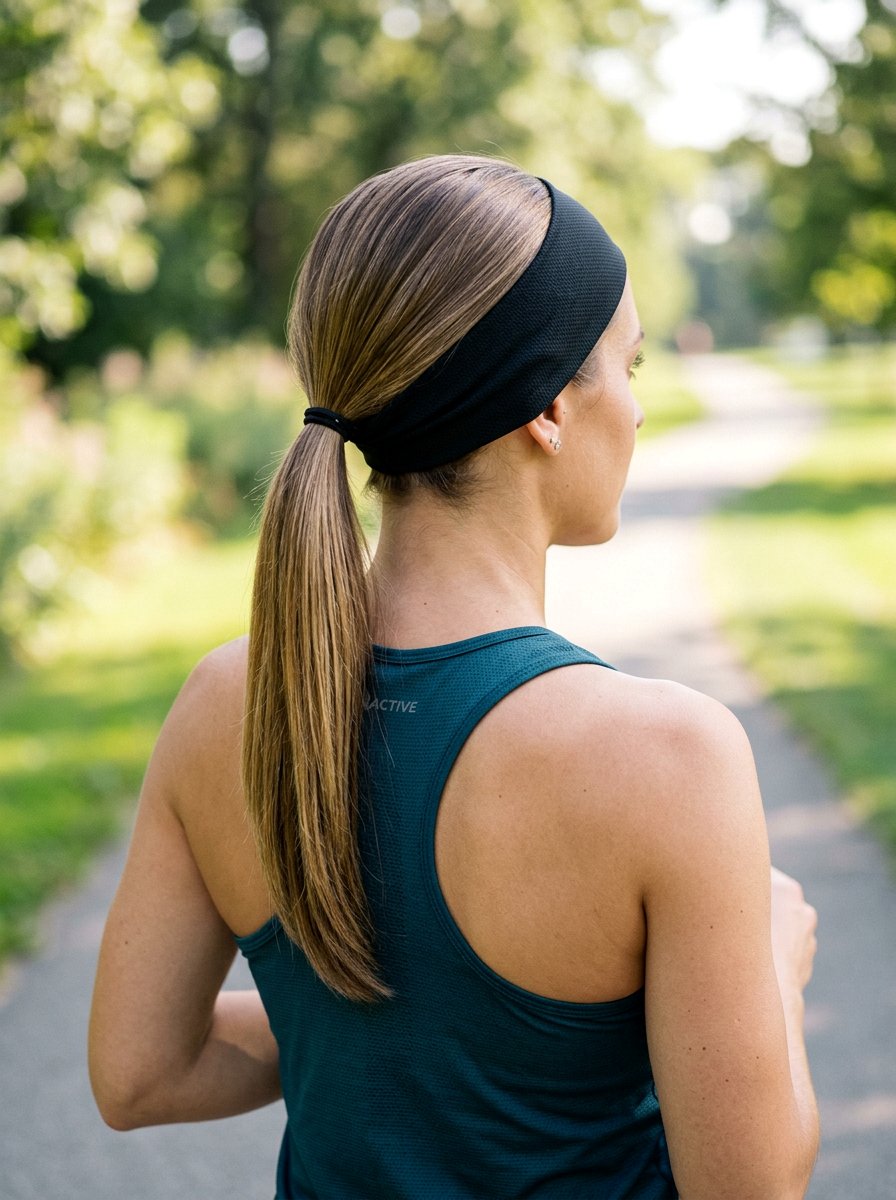 Low Ponytail With Headband - 20 pickleball hairstyles - 20 pickleball hairstyles