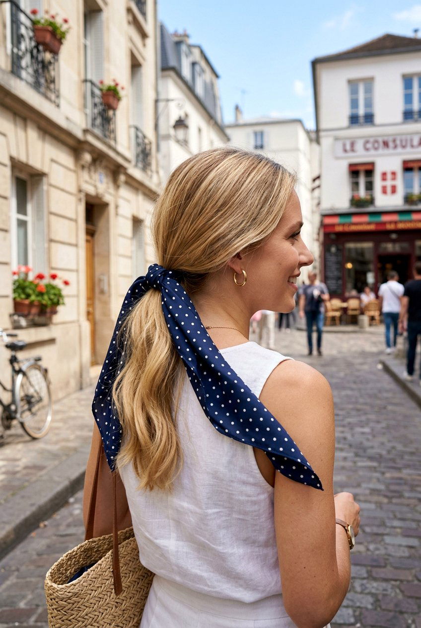 Low Ponytail With Scarf - 20 summer ponytail with scarf - 20 summer ponytail with scarf