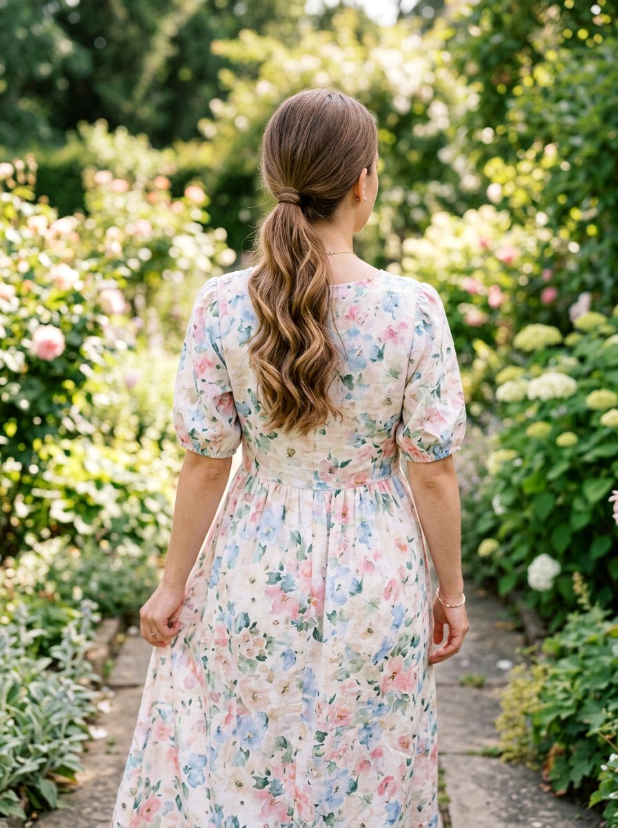 Low Ponytail With Soft Loose Waves - 20 wedding guest low ponytail with waves - 20 wedding guest low ponytail with waves