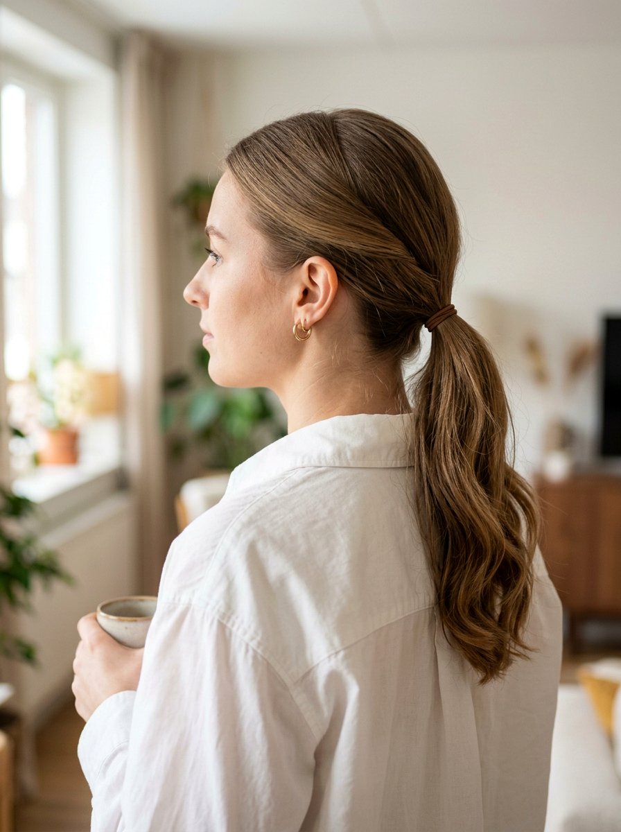 Low Ponytail With Tucked Front - 20 simple tucked back hairstyle - 20 simple tucked back hairstyle