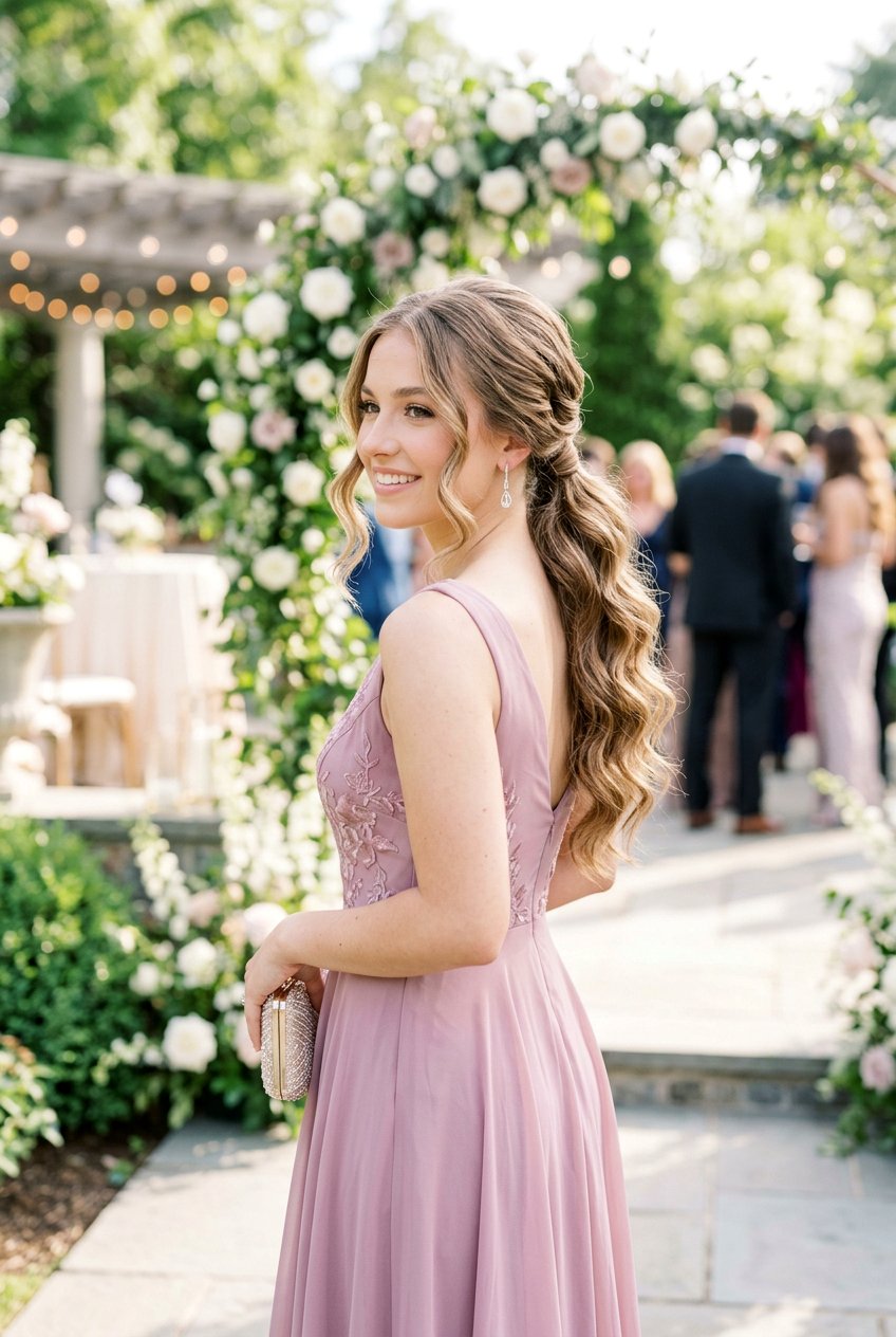 Low Ponytail with Soft Waves for Hoco - 20 hoco hairstyles - 20 hoco hairstyles