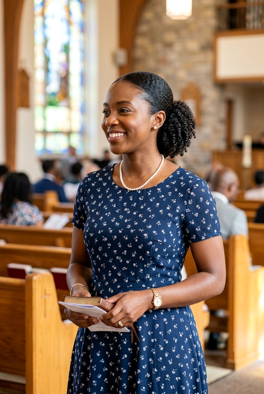 Low Puff Church Hairstyle For Natural Hair - 20 church hairstyles for women - 20 church hairstyles for women