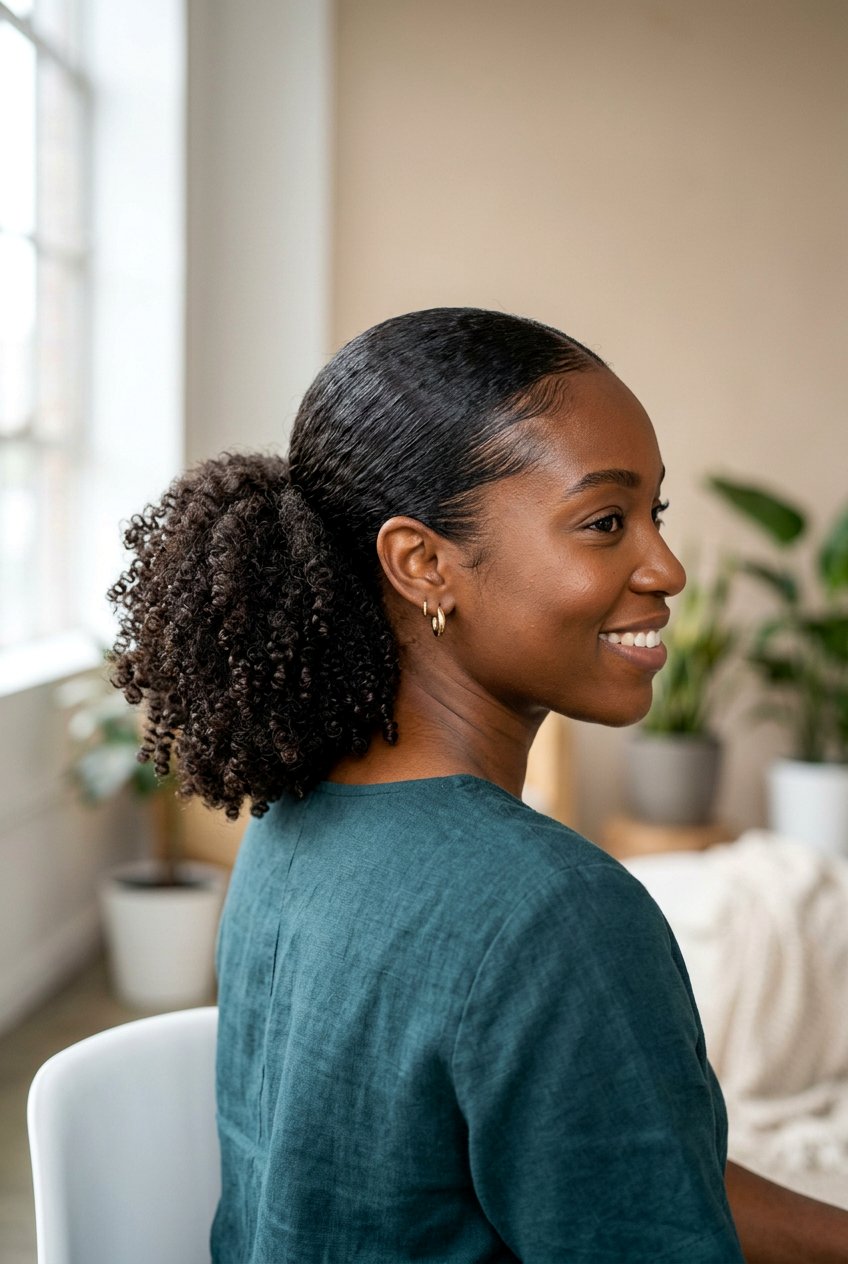 Low Puff Curls - 20 wash and go hairstyles - 20 wash and go hairstyles