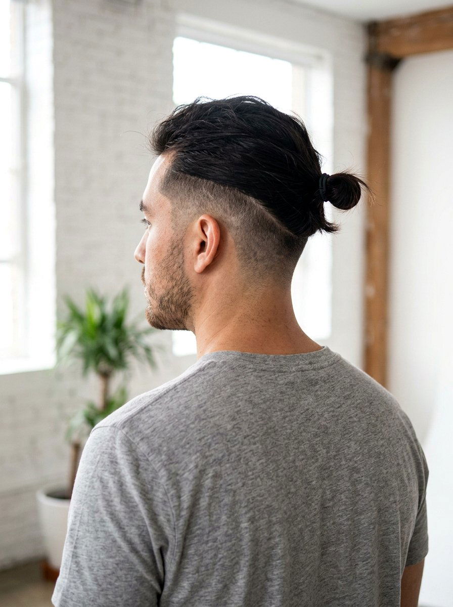 Low Samurai Undercut With Knot - 20 samurai undercut haircut - 20 samurai undercut haircut