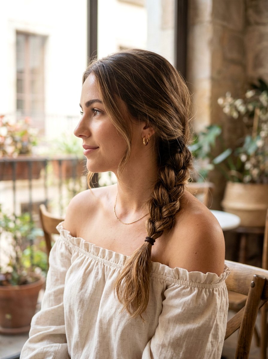 Low Side Braid Ponytail - 20 party hairstyle with side braid ponytail - 20 party hairstyle with side braid ponytail