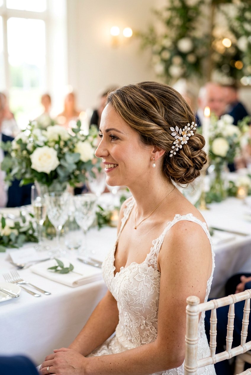 Low Side Bun Anniversary Hairstyle - 20 anniversary hairstyles - 20 anniversary hairstyles