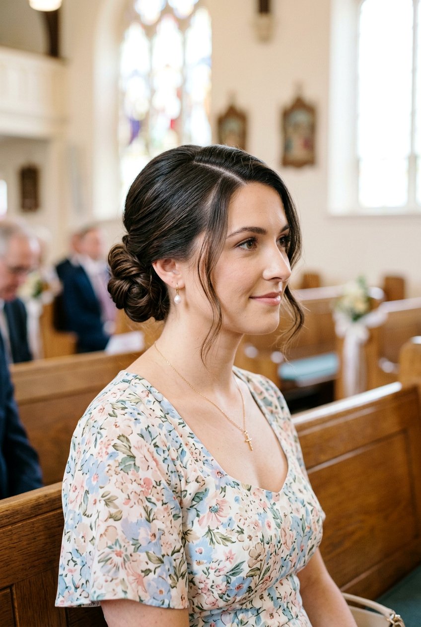 Low Side Bun Church Hairstyle - 20 church hairstyles for women - 20 church hairstyles for women