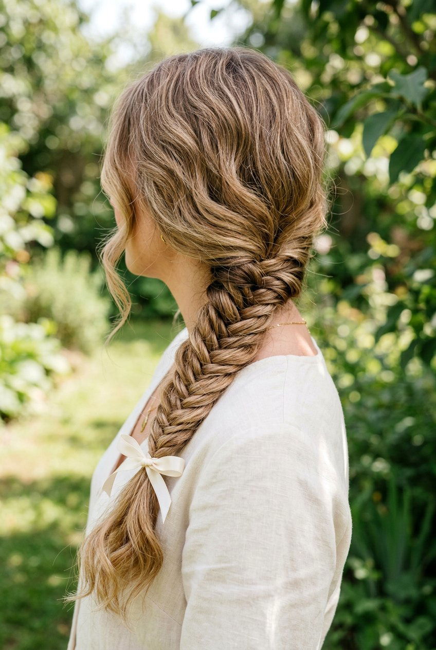 Low Side Fishtail Braid - 20 last day of school hairstyles - 20 last day of school hairstyles