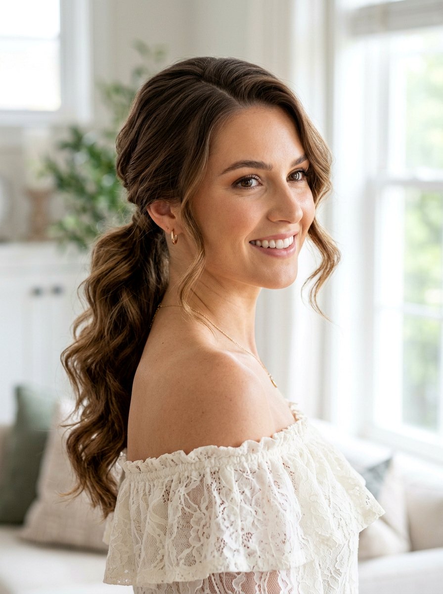 Low Side Ponytail - 20 glamorous ponytail hairstyle ideas - 20 glamorous ponytail hairstyle ideas