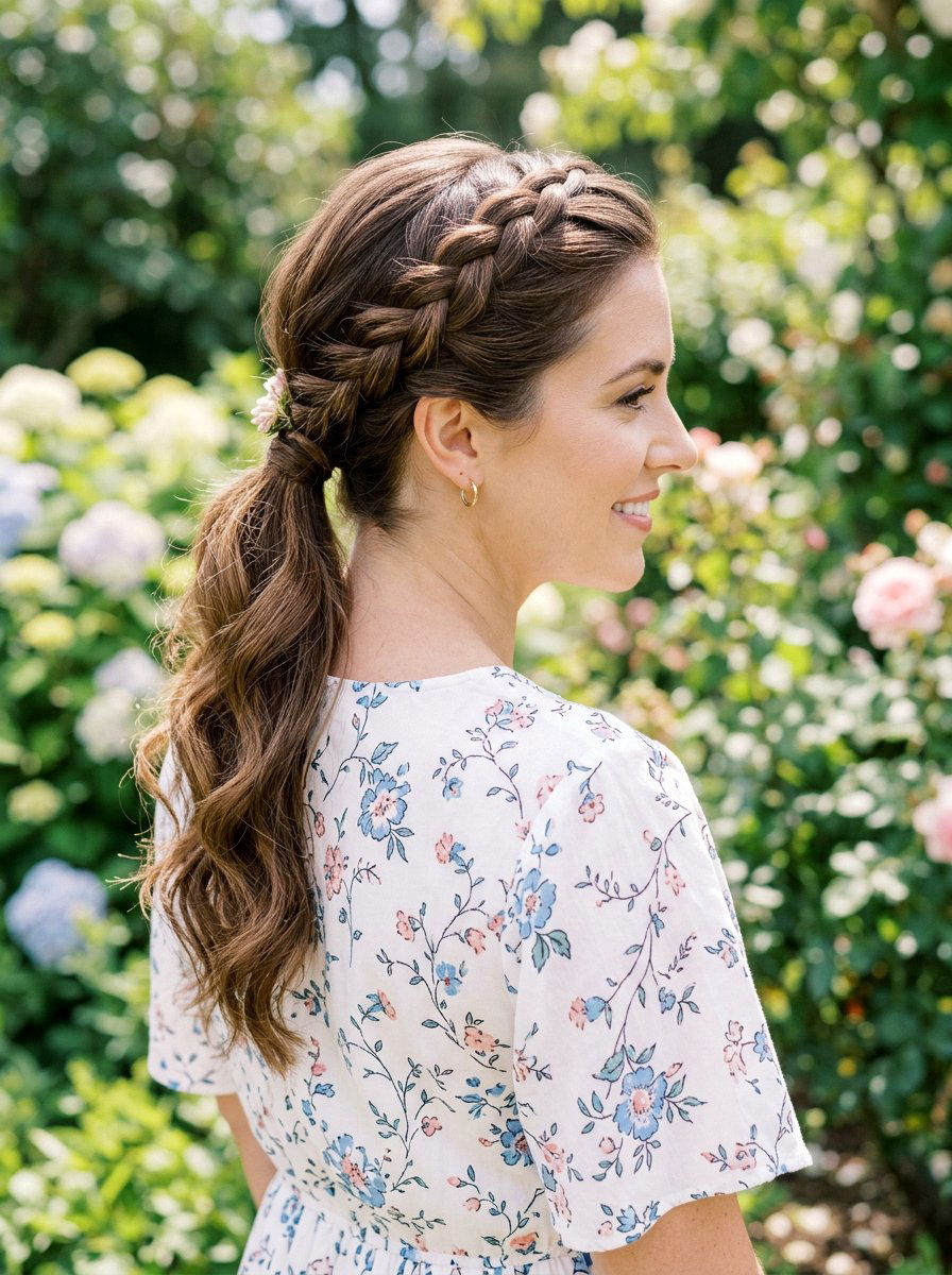 Low Side Swoop Ponytail With Braids - 20 side swoop braid ponytail - 20 side swoop braid ponytail