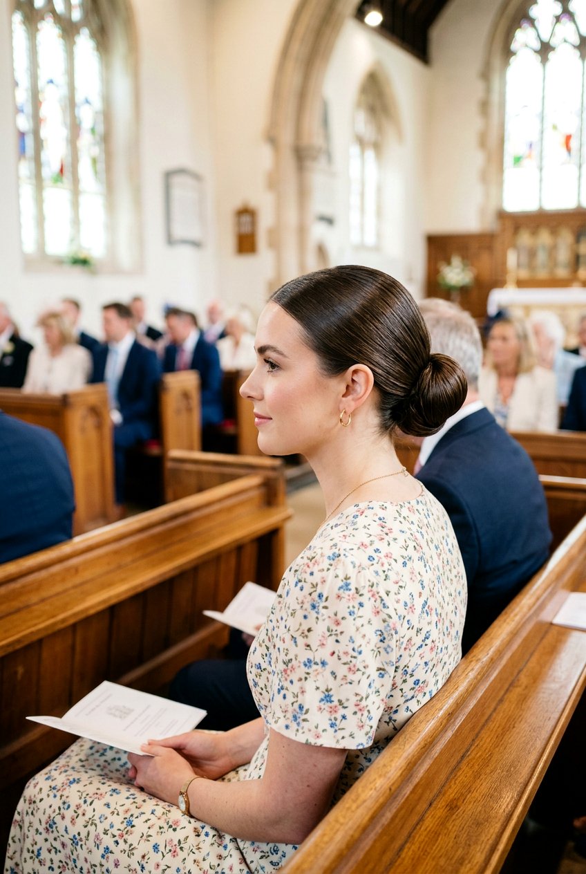 Low Sleek Bun For Church - 20 church hairstyles for women - 20 church hairstyles for women