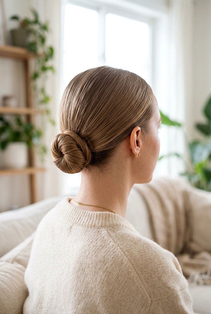 Low Sleek Bun For Thin Hair - 20 sleek work bun hairstyles - 20 sleek work bun hairstyles