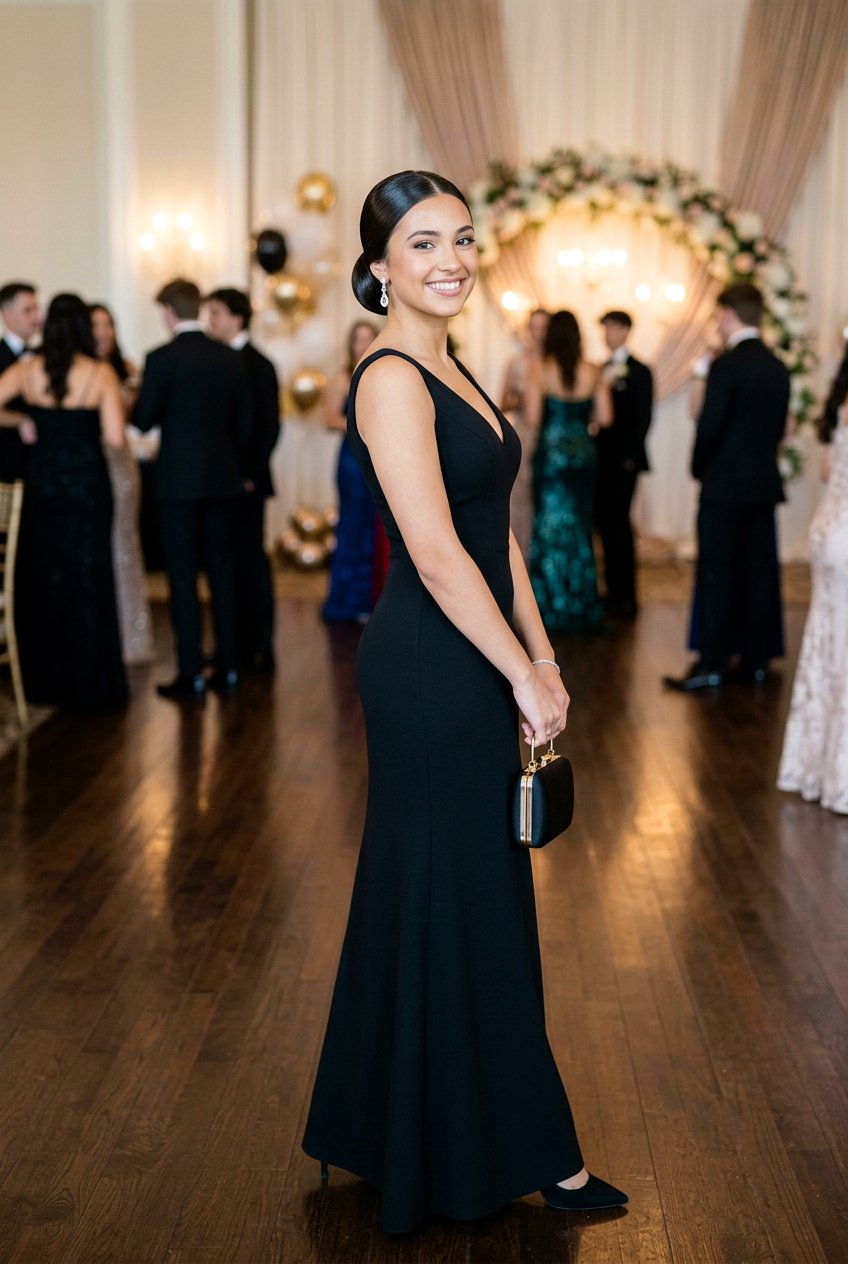 Low Sleek Chignon Homecoming - 20 homecoming hairstyle for teenage girls - 20 homecoming hairstyle for teenage girls