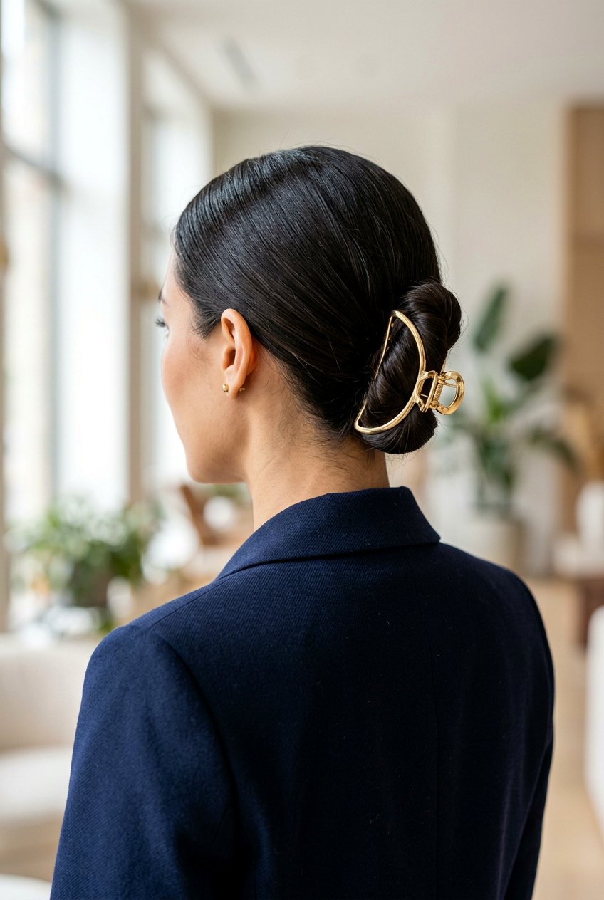 Low Sleek Claw Clip Bun - 20 sleek claw clip bun - 20 sleek claw clip bun