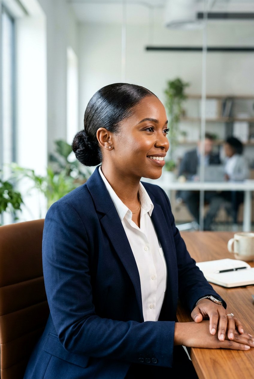 Low Sleek Puff - 20 sleek puff hairstyle for natural hair - 20 sleek puff hairstyle for natural hair