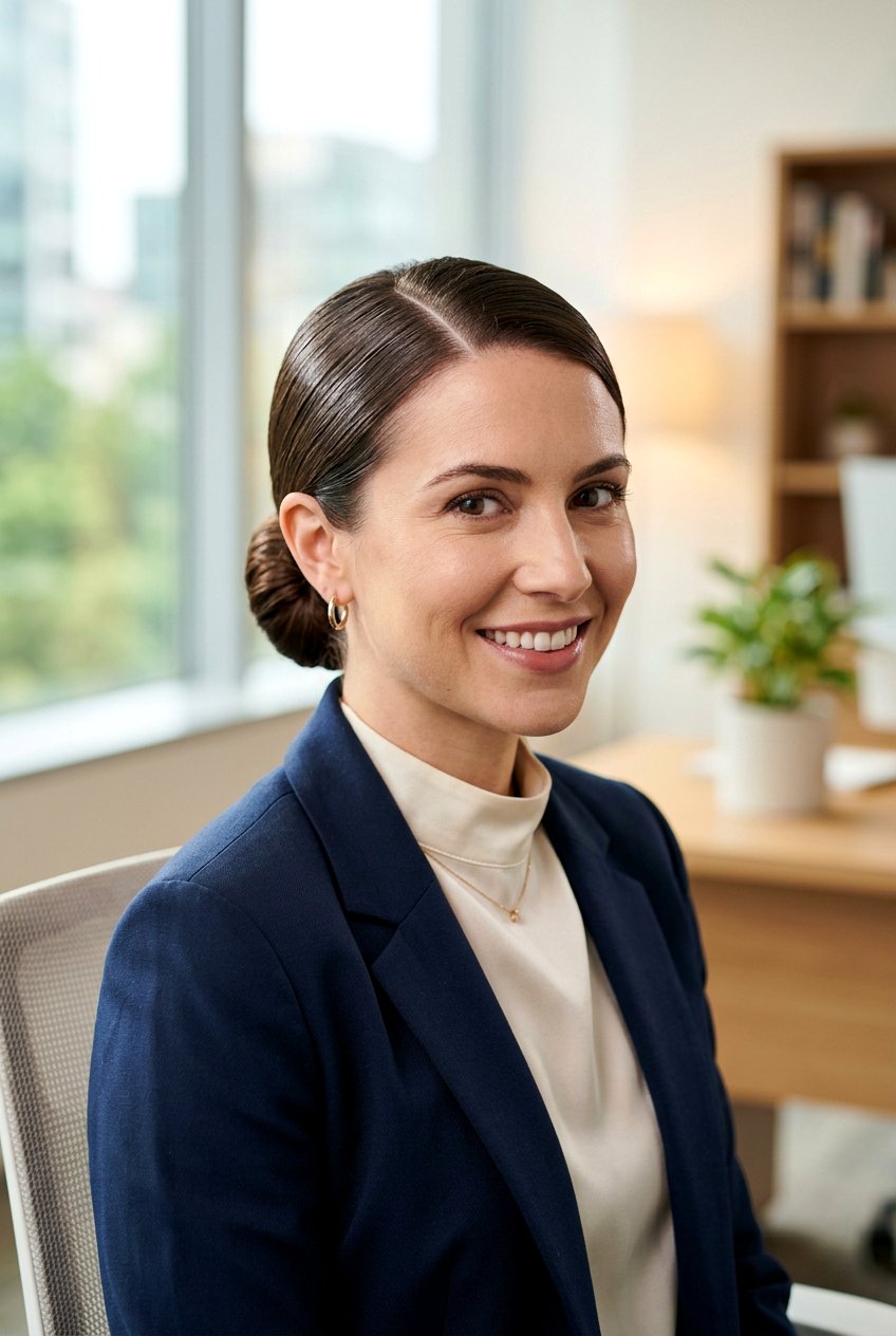 Low Slick Bun With Side Part - 20 clean girl slick bun - 20 clean girl slick bun