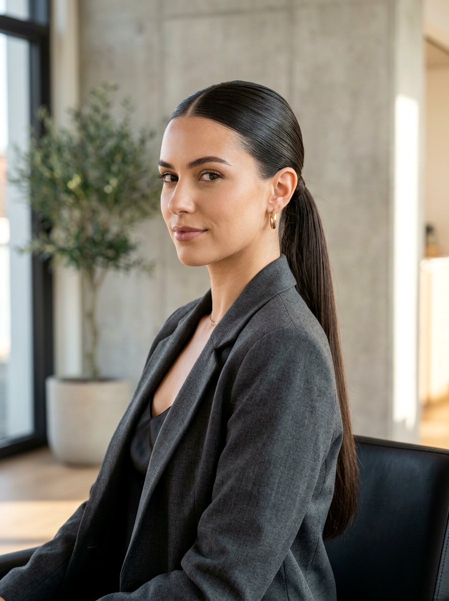 Low Slicked Back Ponytail No Wash Hairstyle - 20 no wash day hairstyles - 20 no wash day hairstyles