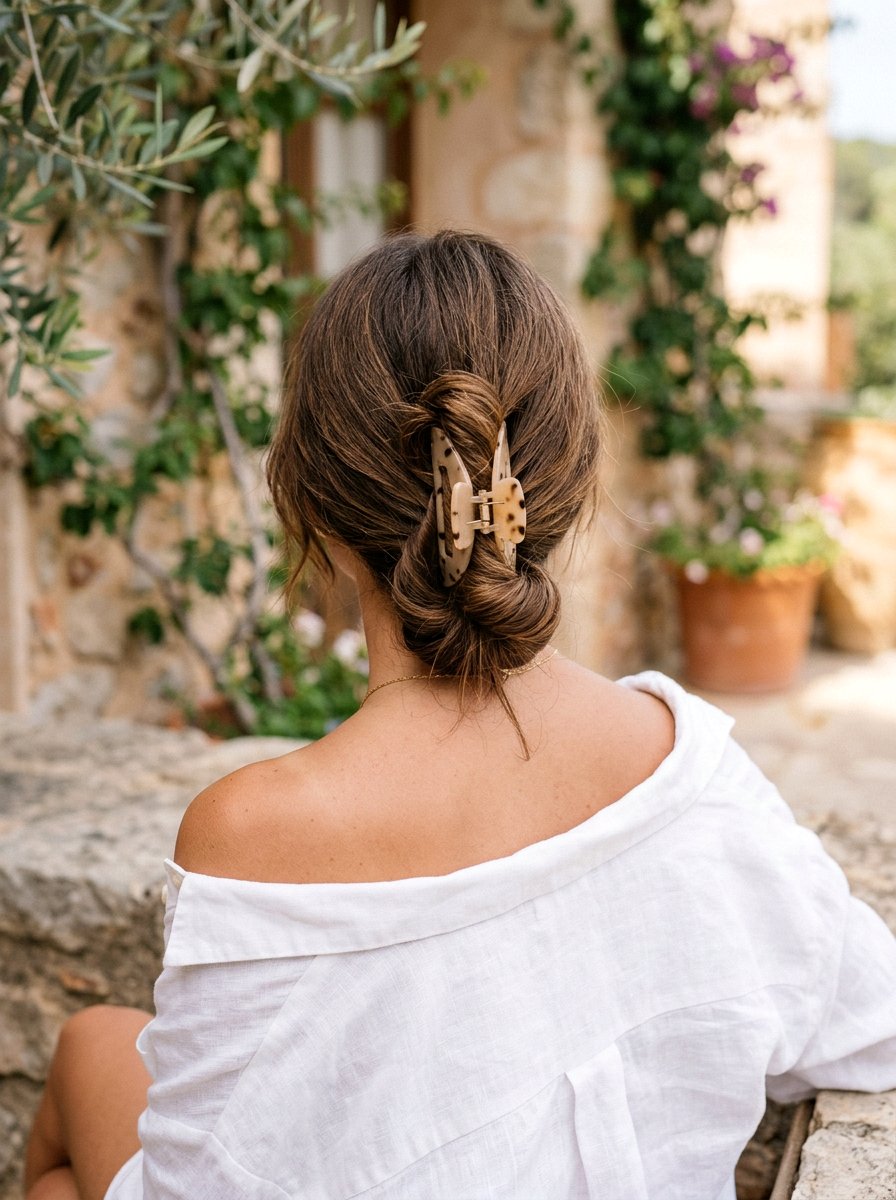 Low Summer Claw Clip Bun - 20 summer claw clip bun - 20 summer claw clip bun