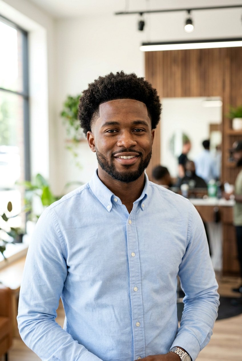 Low Taper Afro With Shape Up - 20 afro taper with line up - 20 afro taper with line up