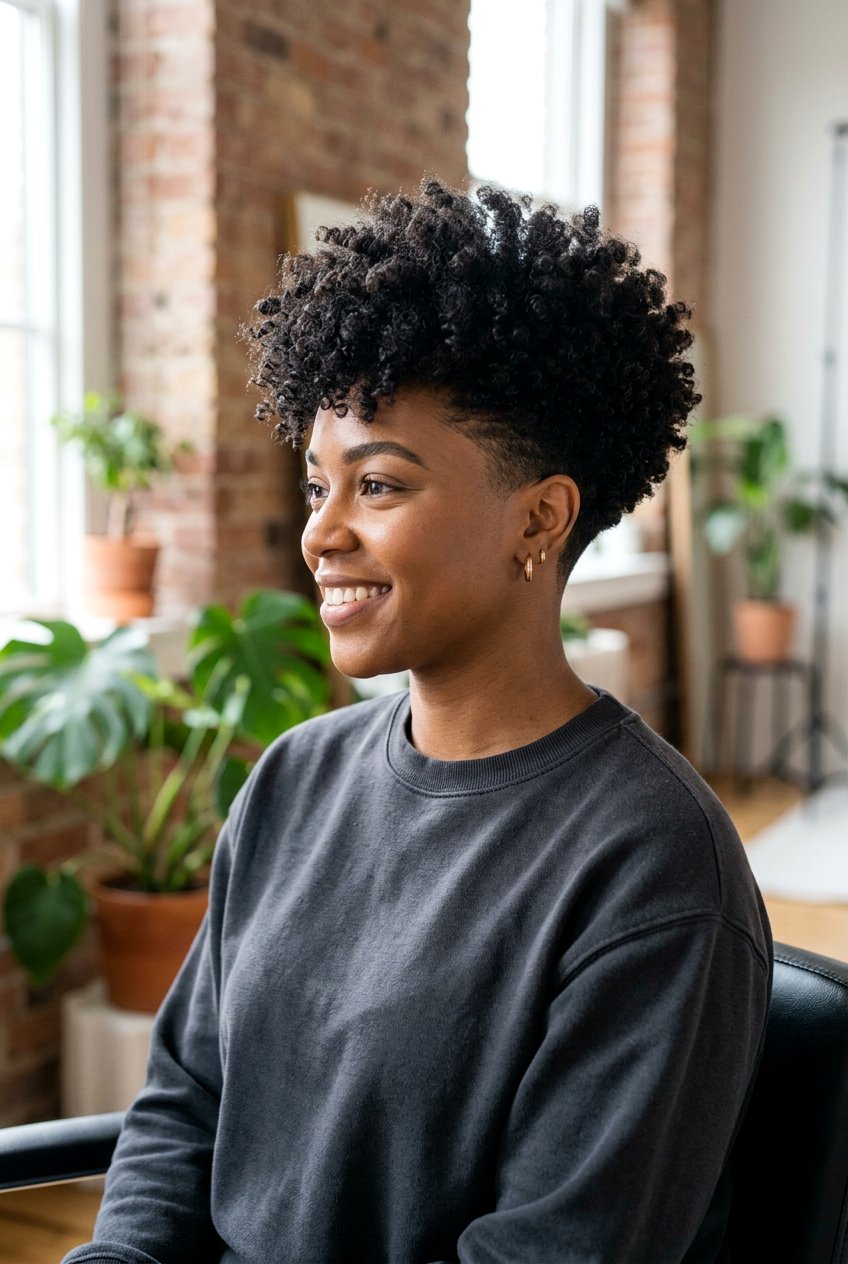 Low Taper Fade Curly Top Women - 20 tapered sides curly top haircut women - 20 tapered sides curly top haircut women