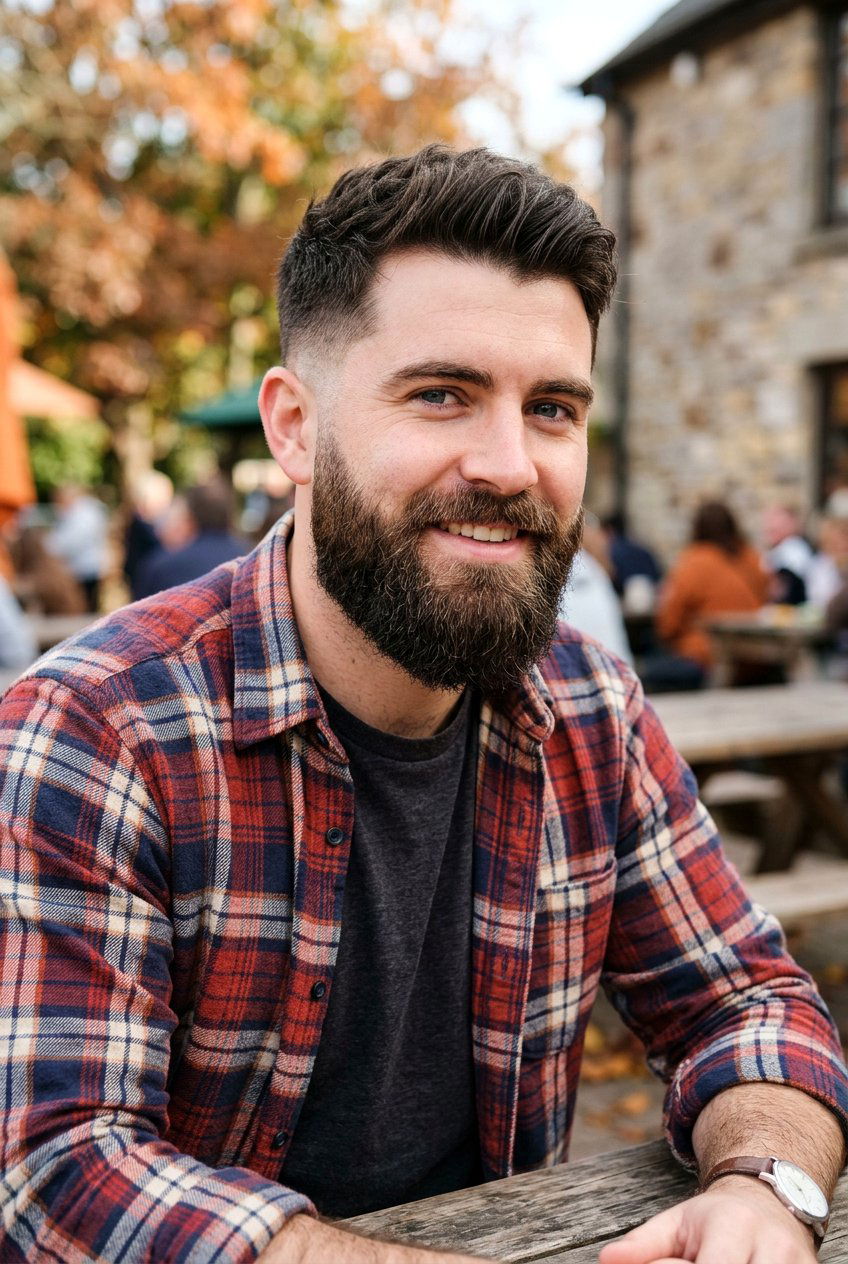 Low Taper Fade With Full Beard - 20 men beard fade with taper haircut - 20 men beard fade with taper haircut