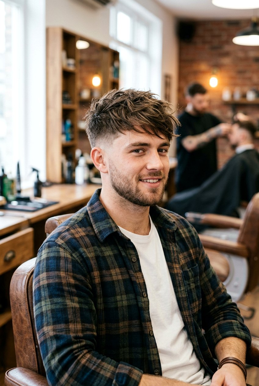 Low Taper Fade With Messy Texture - 20 low taper fade for straight hair men - 20 low taper fade for straight hair men