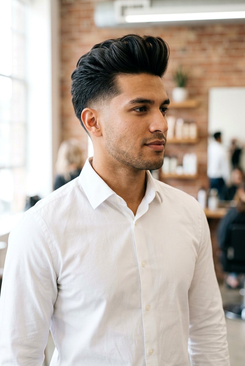 Low Taper Fade With Quiff - 20 low taper fade for straight hair men - 20 low taper fade for straight hair men