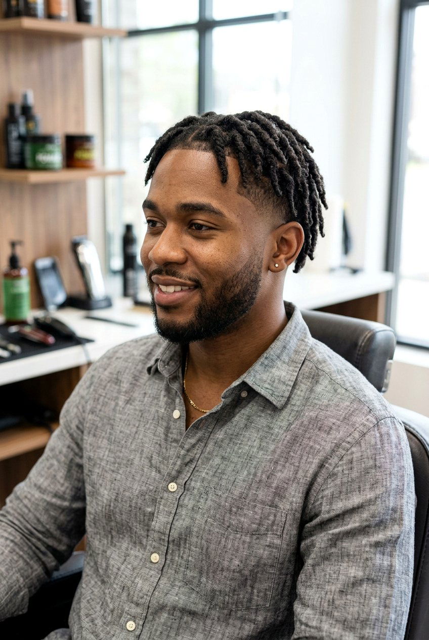 Low Taper Fade With Short Dreads - 20 short dreads with fade for men - 20 short dreads with fade for men