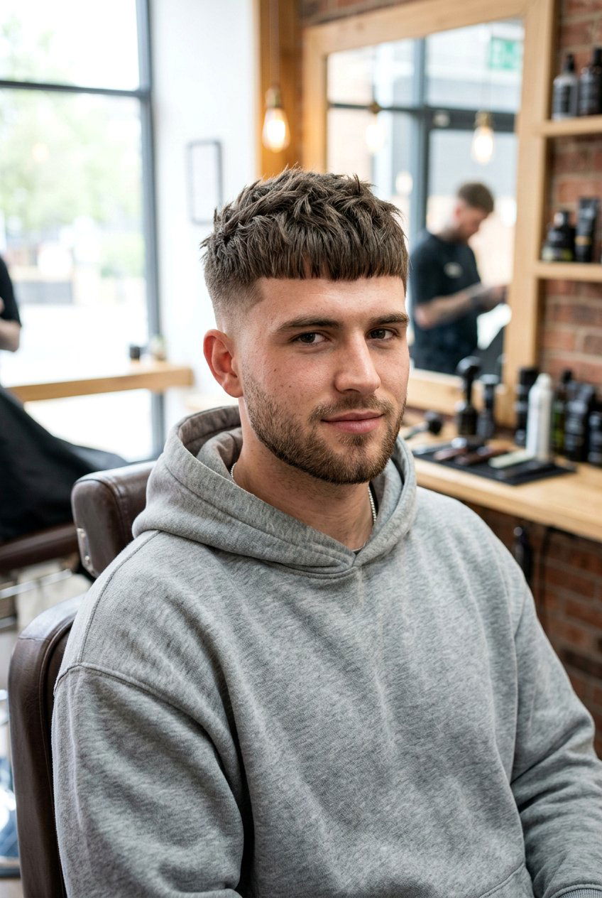 Low Taper Fade With Textured Crop - 20 low taper fade for straight hair men - 20 low taper fade for straight hair men