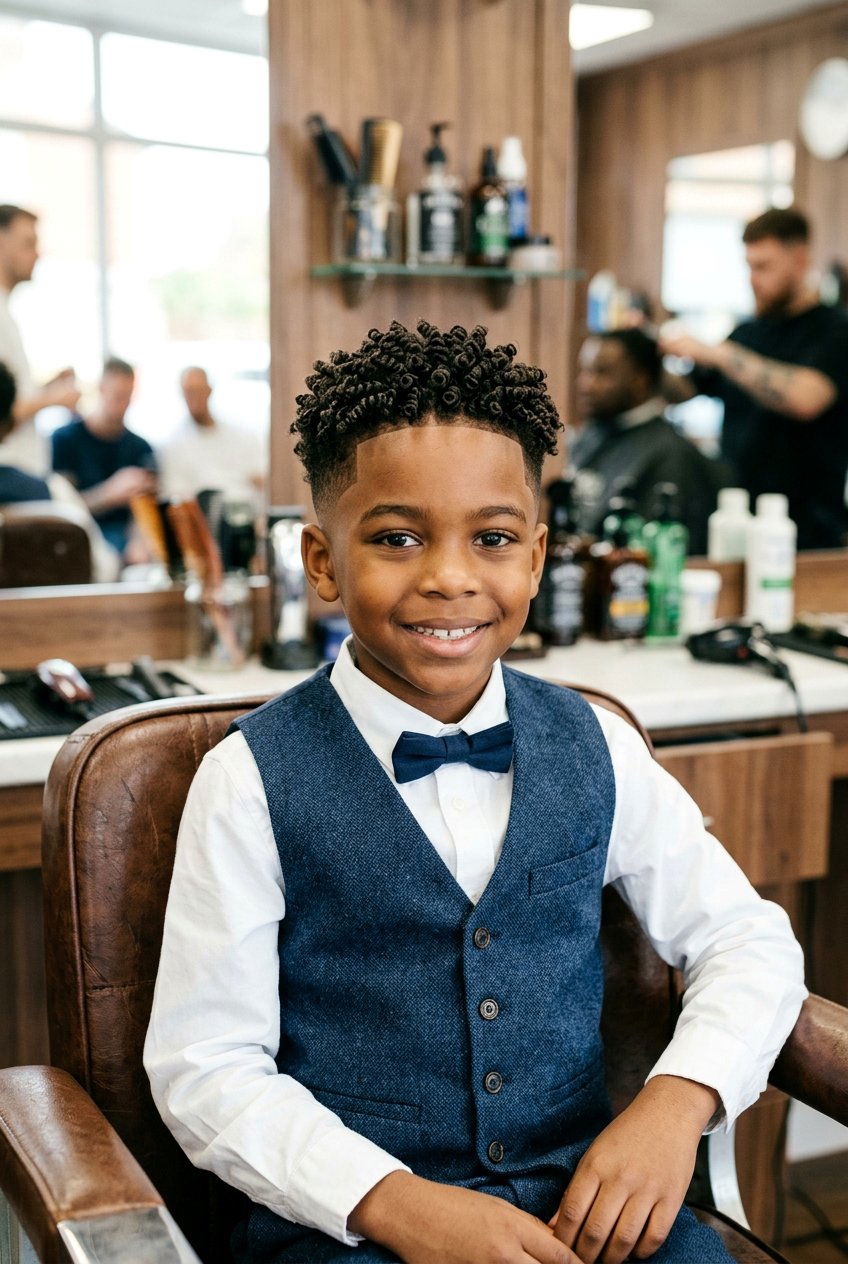 Low Taper Fade With Twist Curls - 20 boys haircut ideas for taper fade - 20 boys haircut ideas for taper fade