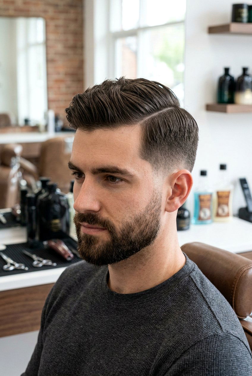 Low Taper Side Part - 20 side part haircut for men - 20 side part haircut for men