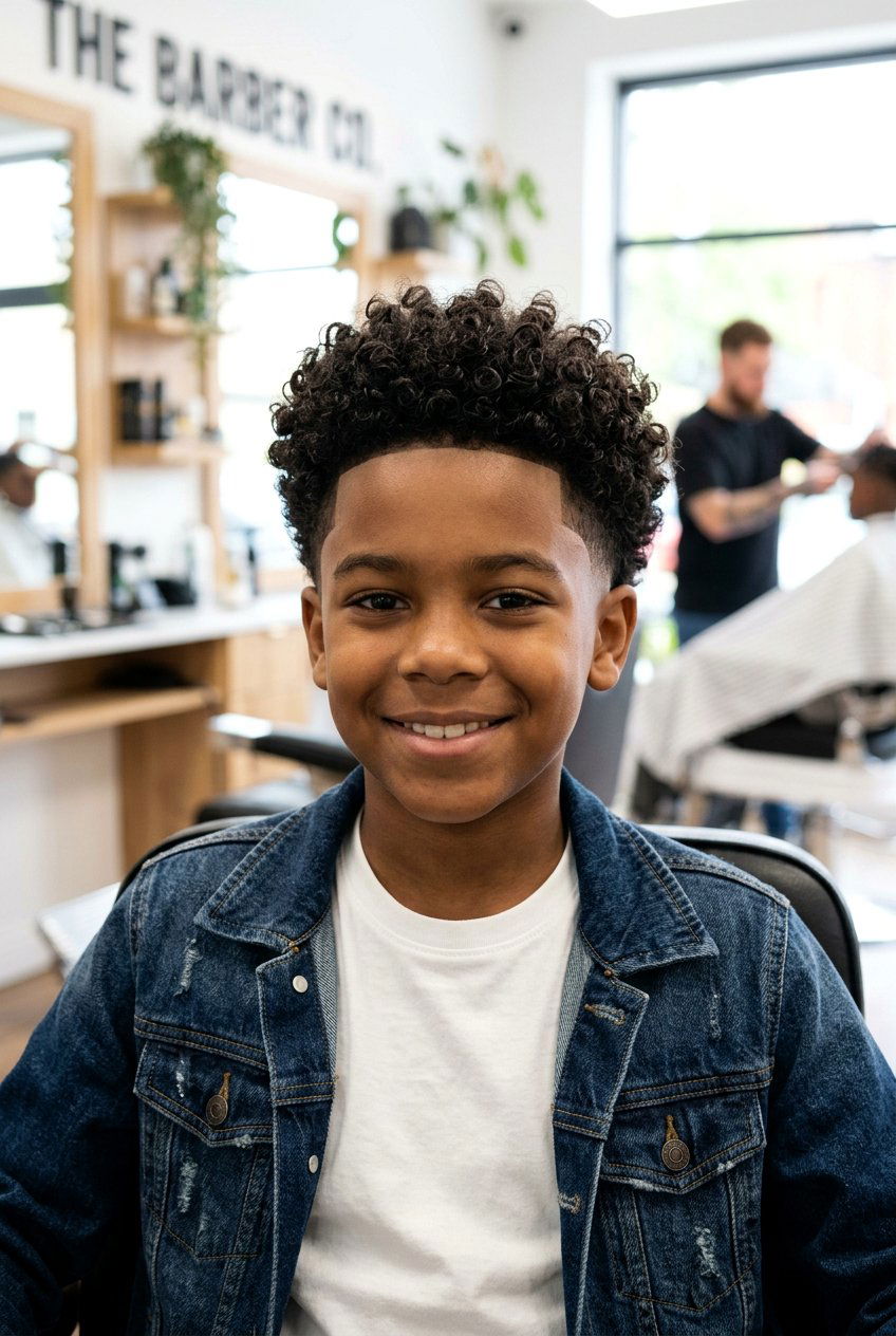 Low Taper With Curly Top - 20 boys haircut with taper and curls - 20 boys haircut with taper and curls