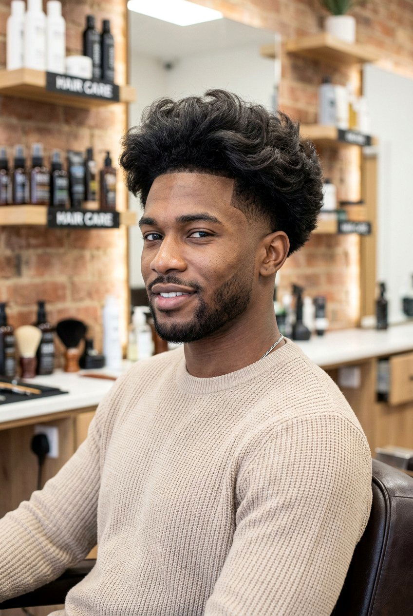 Low Taper With Fluffy Blowout - 20 low taper with fluffy hair - 20 low taper with fluffy hair