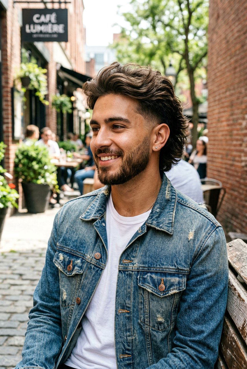 Low Taper With Fluffy Mullet - 20 low taper with fluffy hair - 20 low taper with fluffy hair