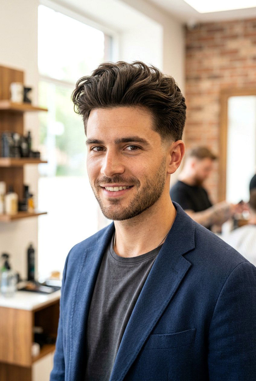 Low Taper With Fluffy Quiff - 20 low taper with fluffy hair - 20 low taper with fluffy hair