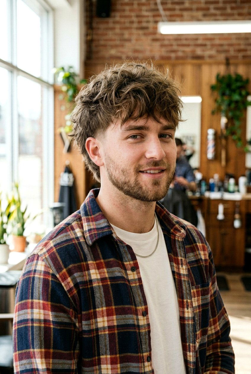 Low Taper With Fluffy Shag Haircut - 20 low taper with fluffy hair - 20 low taper with fluffy hair