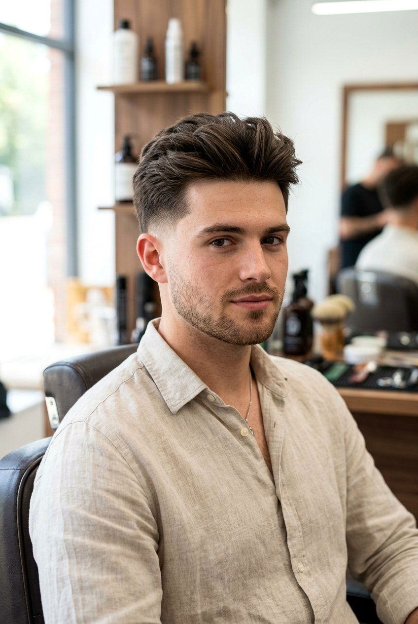 Low Taper With Fluffy Straight Hair - 20 low taper with fluffy hair - 20 low taper with fluffy hair