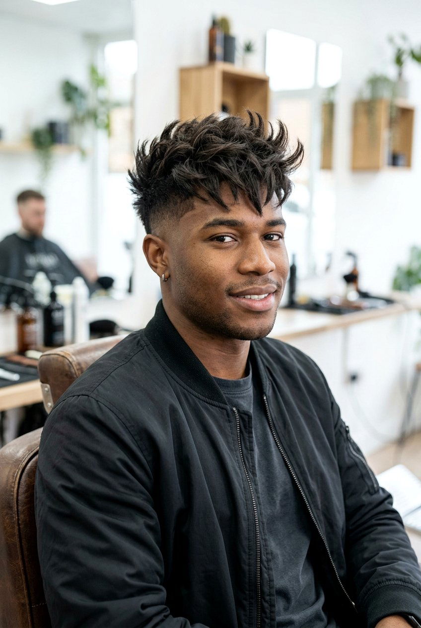 Low Taper With Fluffy Textured Crop - 20 low taper with fluffy hair - 20 low taper with fluffy hair