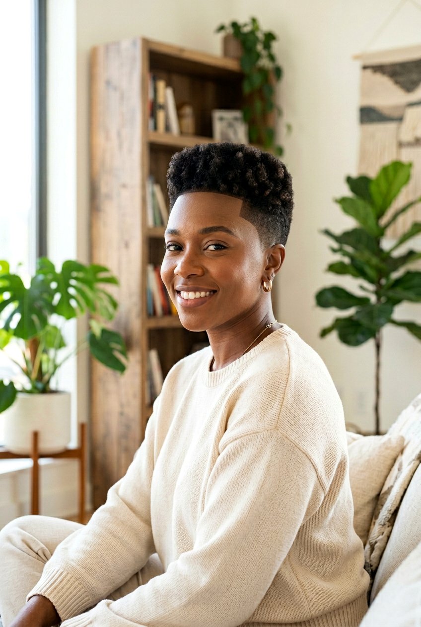 Low Tapered Afro - 20 low maintenance haircut for black women - 20 low maintenance haircut for black women