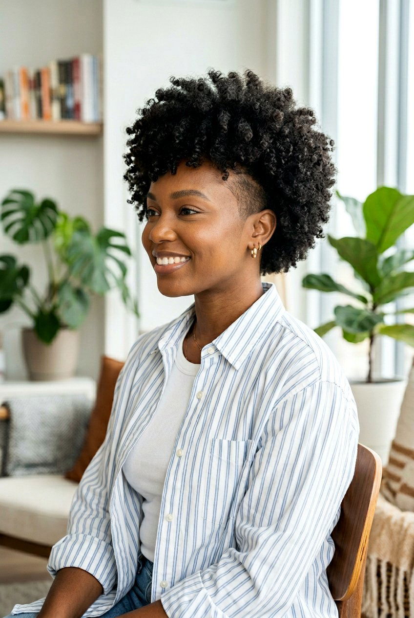 Low Tapered Curly Afro - 20 black women curly tapered cut ideas - 20 black women curly tapered cut ideas