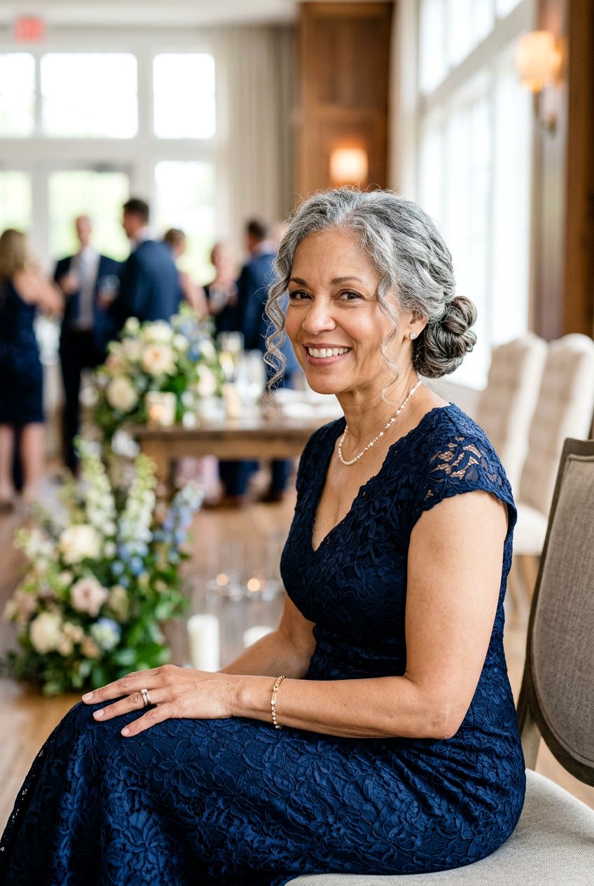 Low Textured Bun - 20 wedding guest hairstyle for naturally gray hair - 20 wedding guest hairstyle for naturally gray hair