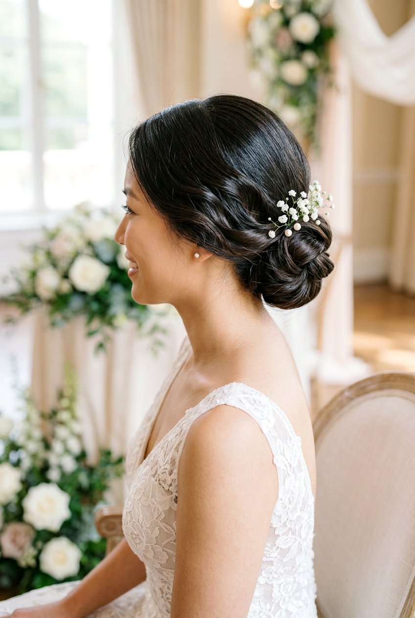 Low Textured Bun For Straight Hair - 20 low textured bun for bride - 20 low textured bun for bride